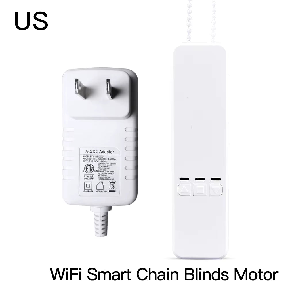 Tuya Wifi Smart Motor Electric Chain Roller Blinds Shade Shutter Drive RF Remote Kit Smart Life App via Alexa/Google