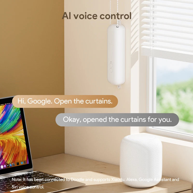 Tuya Bluetooth Smart Roller Blind Curtain Robot Type C Port Use Smart Life APP Remote Control Google Alexa Siri Voice Control