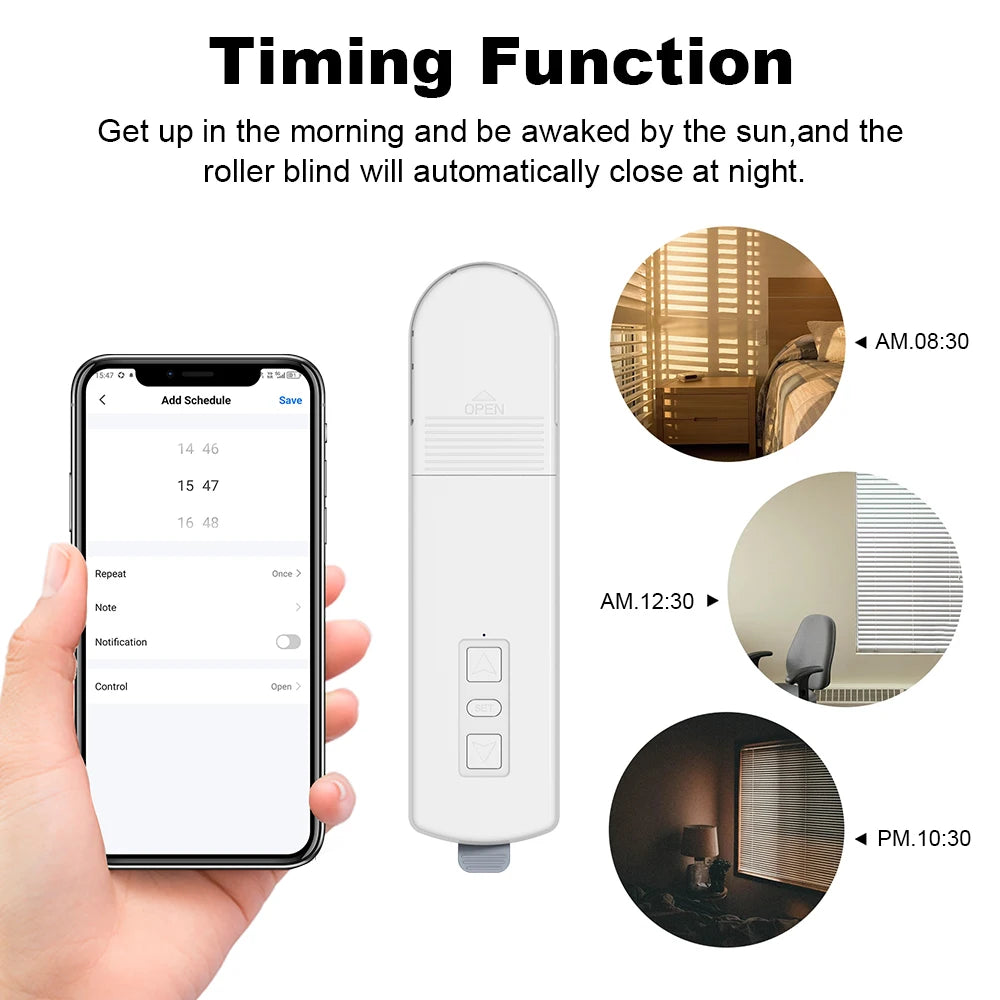 Tuya Zigbee Smart Roller Curtain Motor DIY Motorized Chain Roller Blinds Shade Shutter Drive with Remote Alexa Google Home Alice