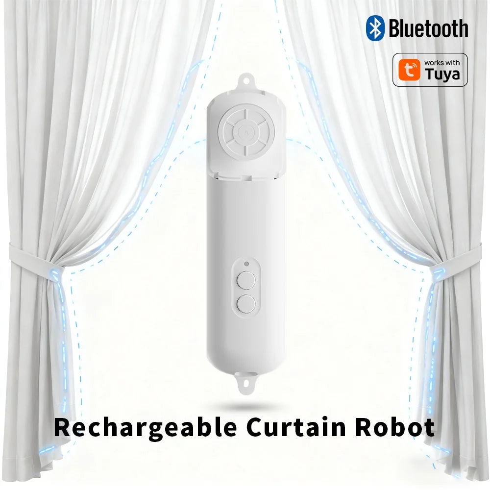 Tuya Bluetooth Smart Roller Blind Curtain Robot Type C Port Use Smart Life APP Remote Control Google Alexa Siri Voice Control