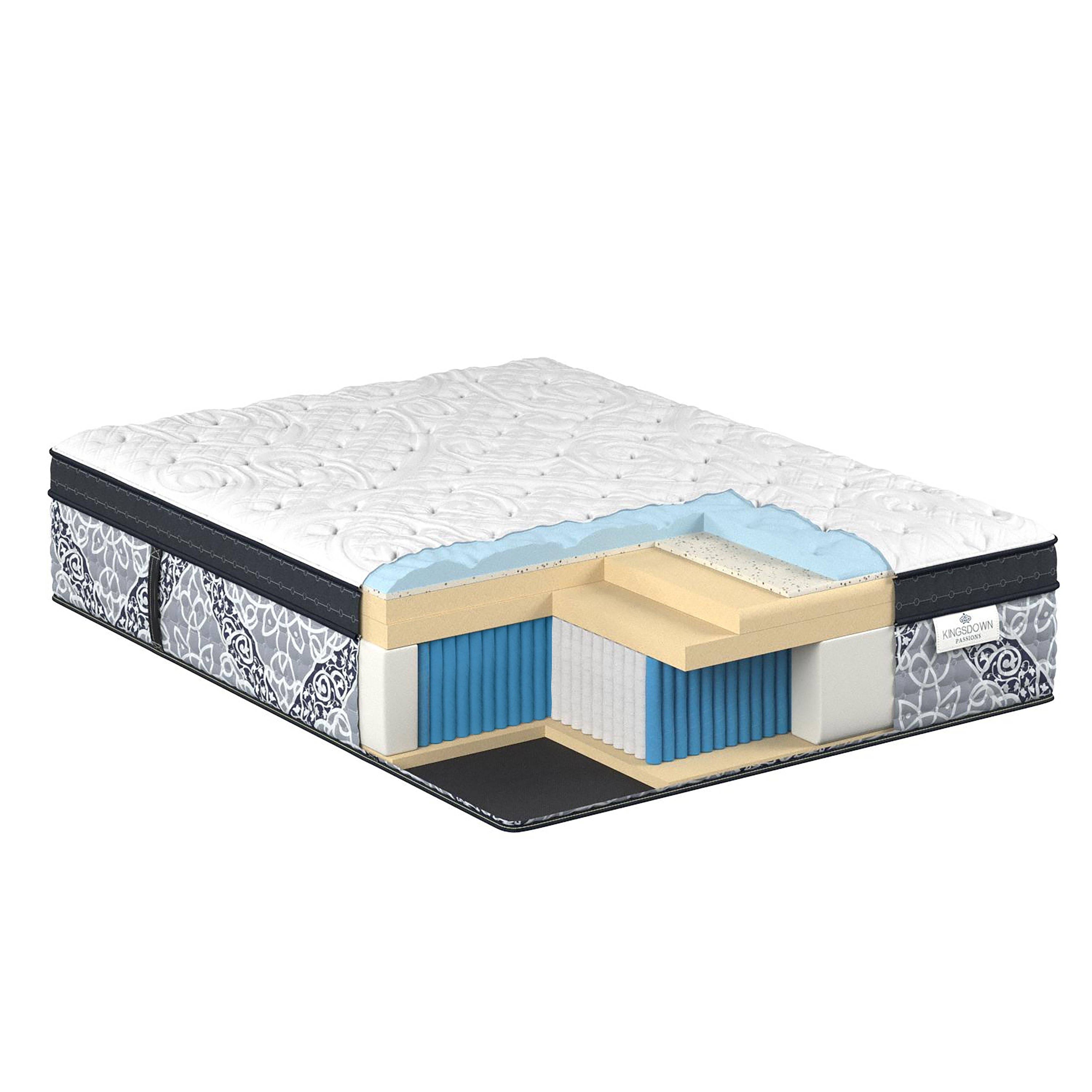 Passions Kelbrooke Plush Euro Pillowtop 16 Inch Hybrid Mattress with Foundation Included