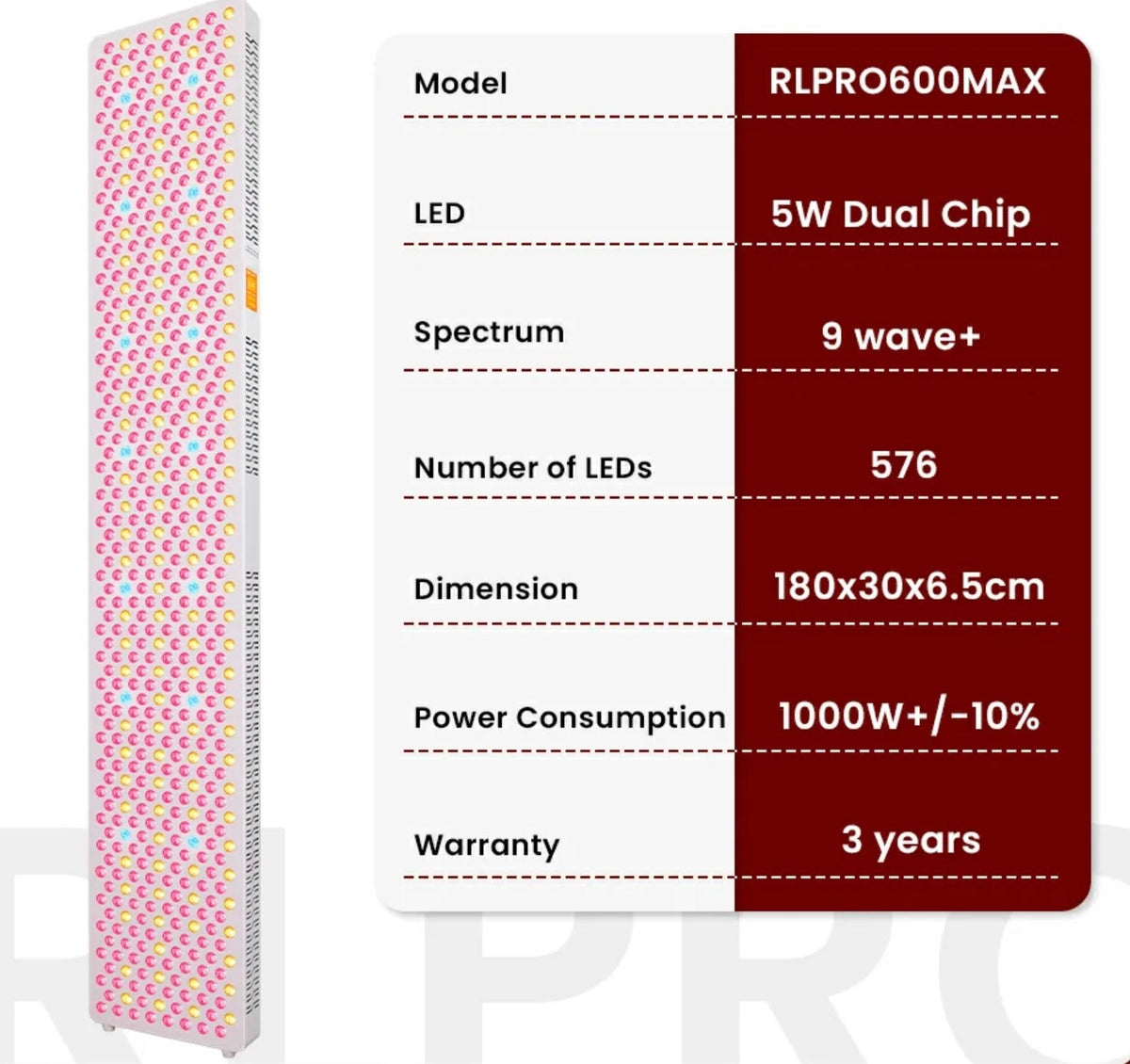 VitalGlow Pulse Full Body Red Light Therapy Panel | 576 LED Recovery & Performance System