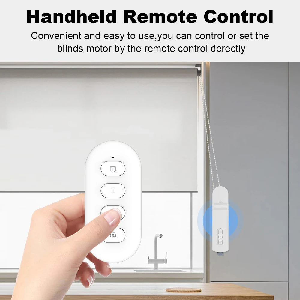 Tuya Zigbee Smart Roller Curtain Motor DIY Motorized Chain Roller Blinds Shade Shutter Drive with Remote Alexa Google Home Alice