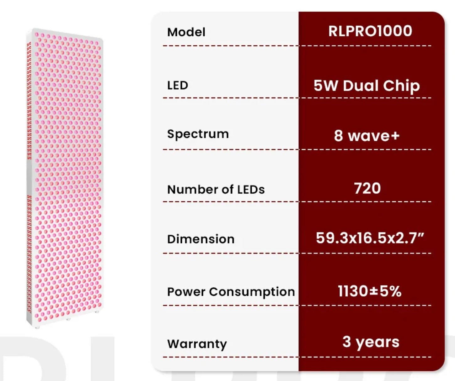 VitalGlow Apex Full Body Red Light Therapy Panel | Flagship 720 LED Red Light Therapy System