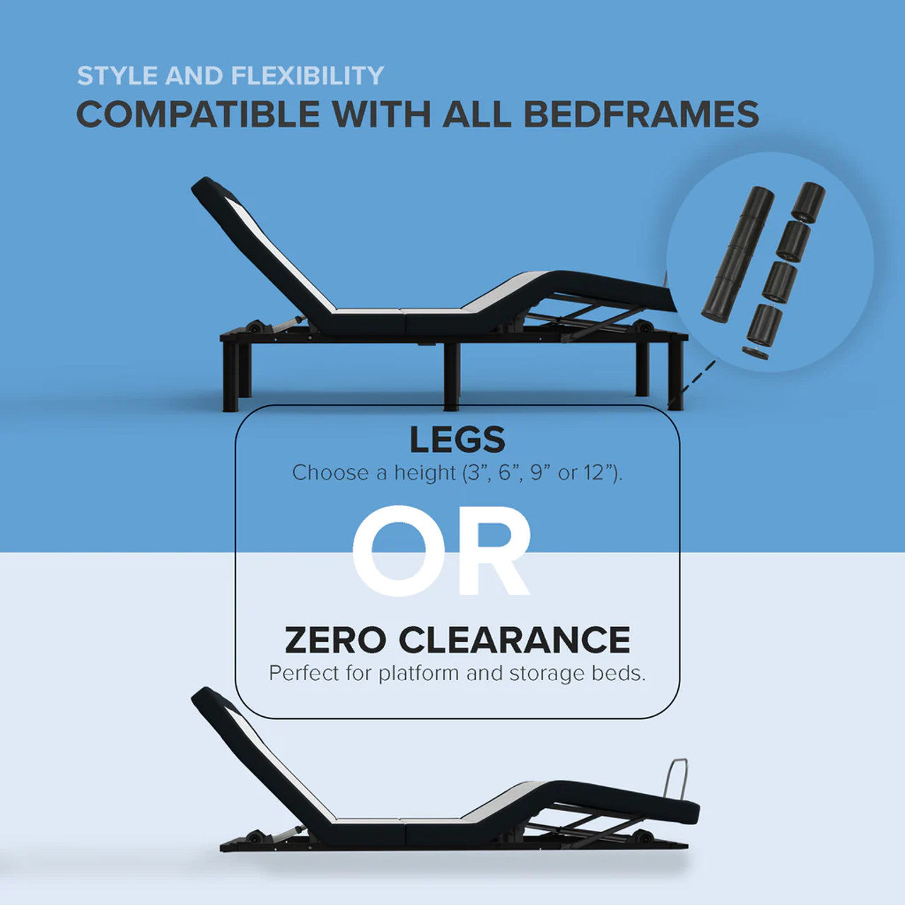 MS200 Adjustable Base- Wireless Plus - Head Foot